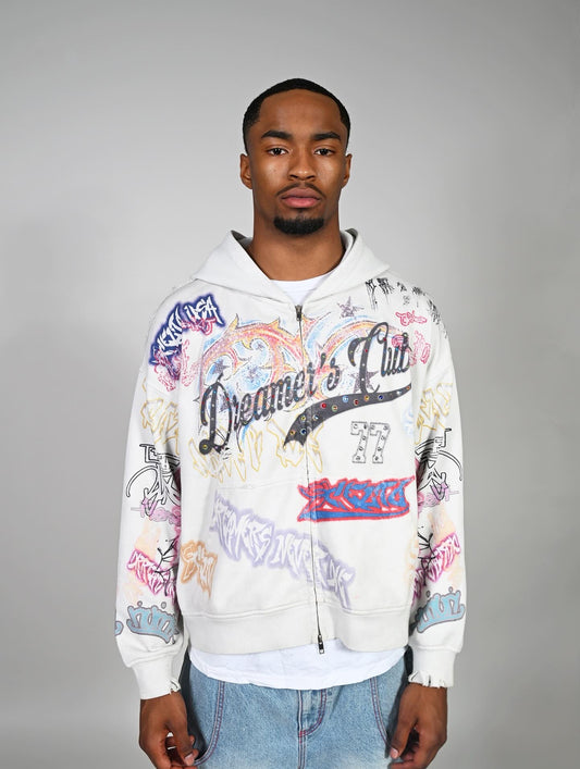 Scelto "Dreamer's Club" Zip Up Hoodie