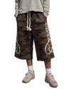 CAMO 3/4 SCRIPT SHORTS