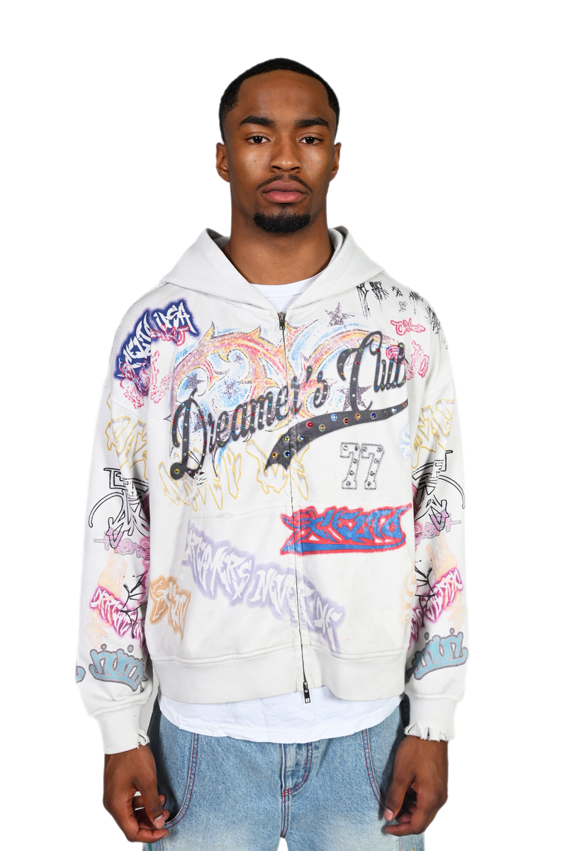 Scelto "Dreamer's Club" Zip Up Hoodie