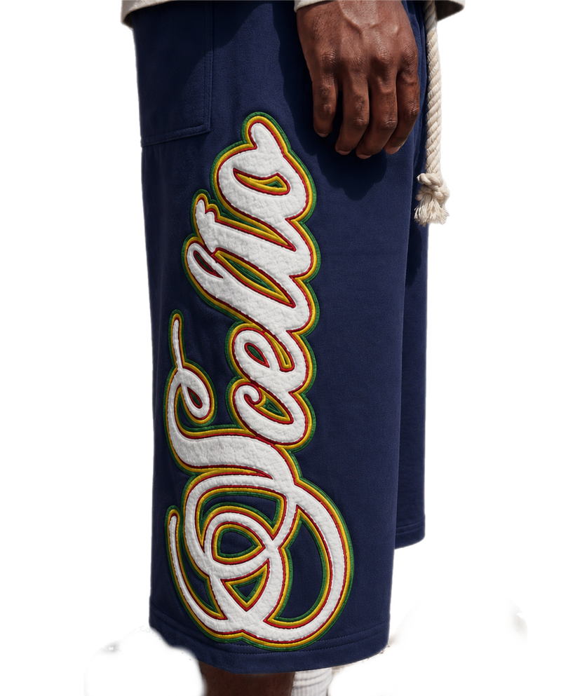 PRE ORDER: Navy Scelto 3/4 Script Shorts