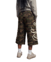 CAMO 3/4 SCRIPT SHORTS